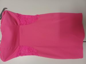Kids Costumes to Hire - NEON PINK boobtube dress - small - GIRL